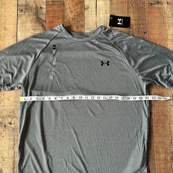 Under armour men’s velocity 2.0 short sleeve tee in gray -L - Picture 2 of 7